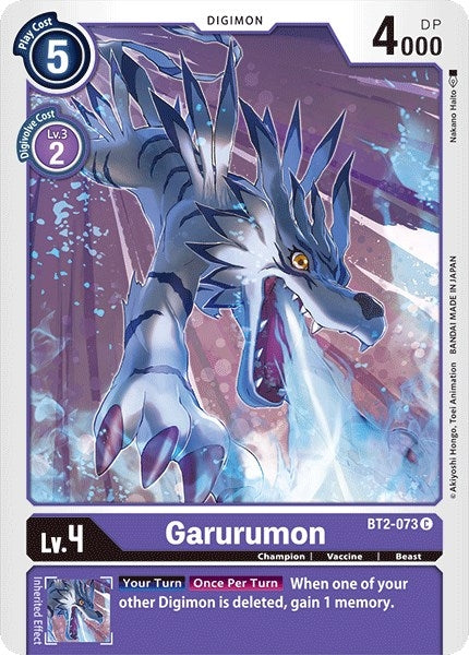 Image for Garurumon - BT2-073 (BT2-073 C) - Digimon Card Game