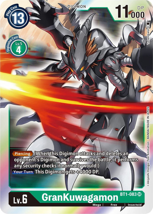 Image for GranKuwagamon (BT1-083 SR) - Digimon Card Game