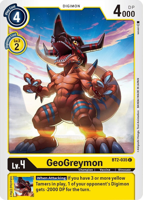 Image for GeoGreymon (BT2-035 C) - Digimon Card Game