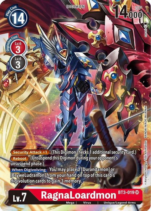 RagnaLoardmon (#BT3-019 SR) (Release Special Booster 1.5) Near Mint Foil