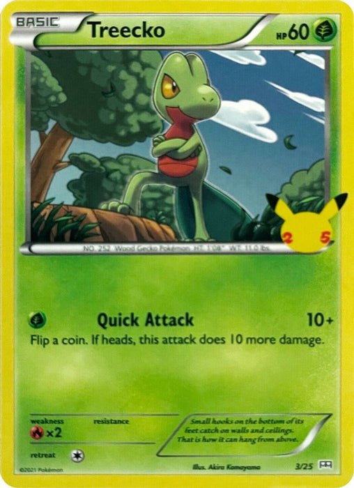 Treecko - 3/25 (#003/025) (McDonald's 25th Anniversary Promos) Near Mint