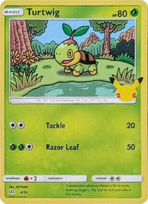 Turtwig - 4/25 (#004/025) (McDonald's 25th Anniversary Promos) Near Mint
