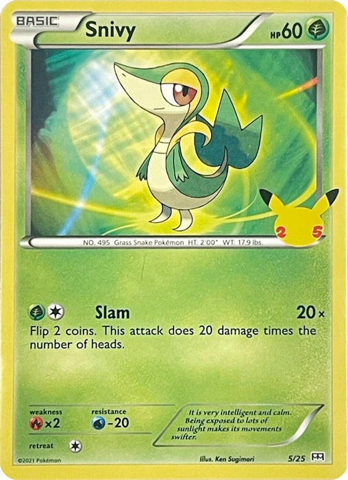 Snivy 5 25 (#005/025) (McDonald's 25th Anniversary Promos) Near Mint