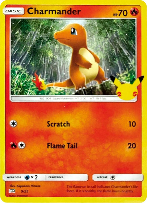 Charmander 9 25 (#009/025) (McDonald's 25th Anniversary Promos) Near Mint