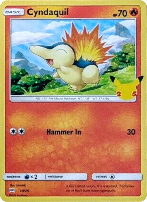Cyndaquil 10 25 (#010/025) (McDonald's 25th Anniversary Promos) Near Mint