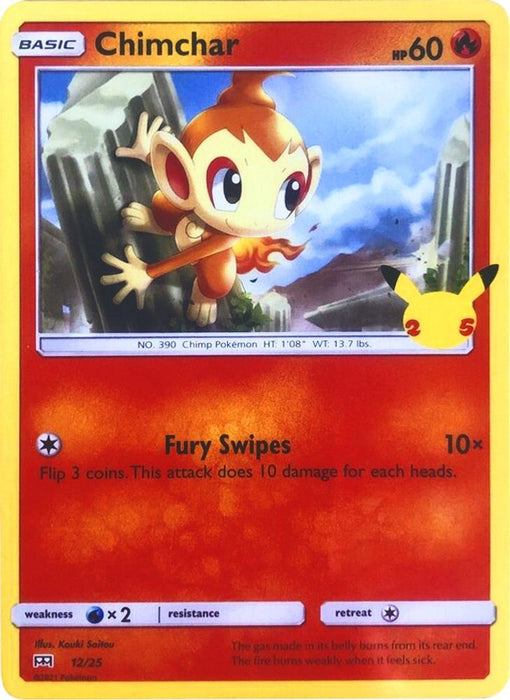 Chimchar 12 25 (#012/025) (McDonald's 25th Anniversary Promos) Near Mint
