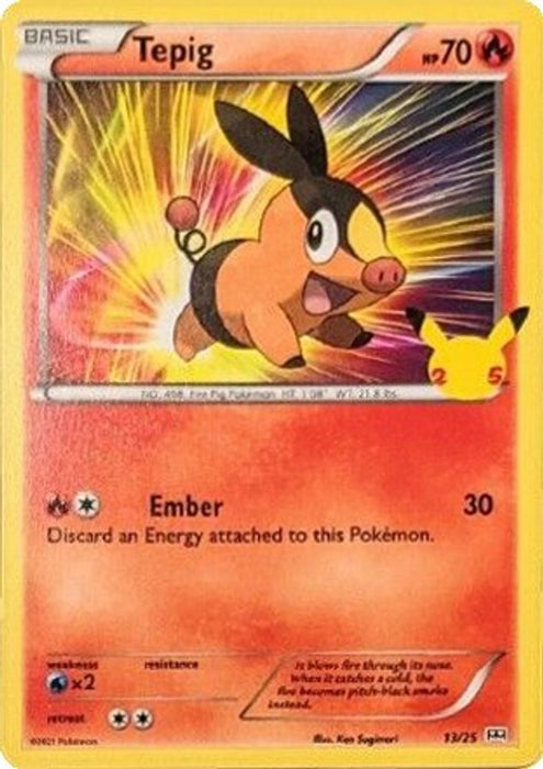 Tepig 13 25 (#013/025) (McDonald's 25th Anniversary Promos) Near Mint