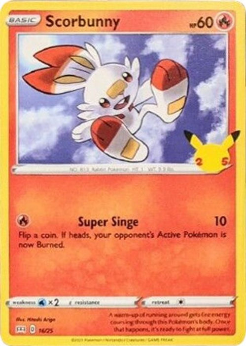 Scorbunny 16 25 (#016/025) (McDonald's 25th Anniversary Promos) Near Mint