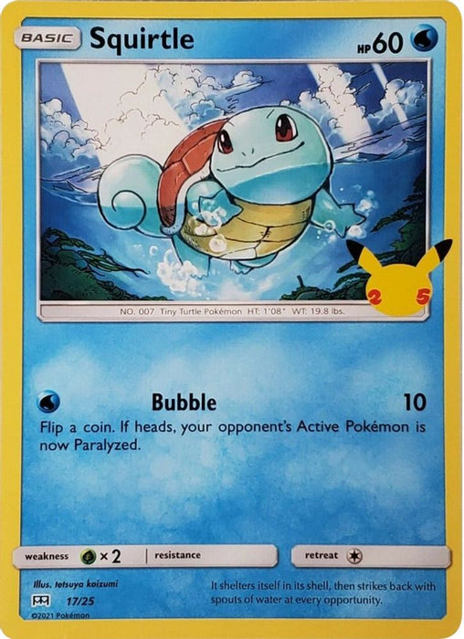 Squirtle - 17/25 (#017/025) (McDonald's 25th Anniversary Promos) Near Mint