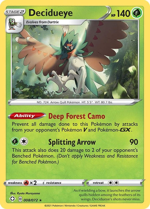 Decidueye (#008/072) (Shining Fates)