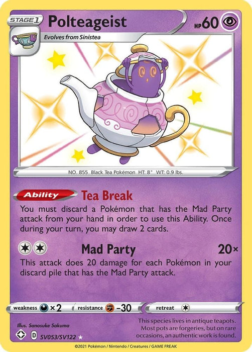 Polteageist (#SV053/SV122) (Shining Fates: Shiny Vault) Near Mint Holofoil
