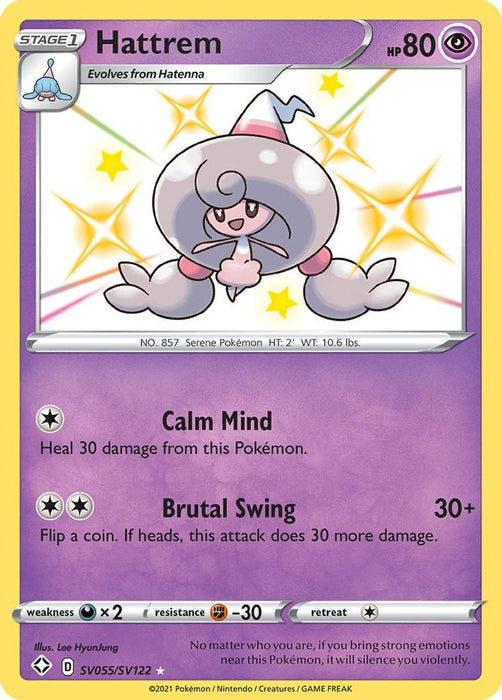 Hattrem (#SV055/SV122) (Shining Fates: Shiny Vault) Lightly Played Holofoil