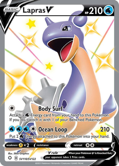 Lapras V (#SV110/SV122) (Shining Fates: Shiny Vault) Near Mint Holofoil