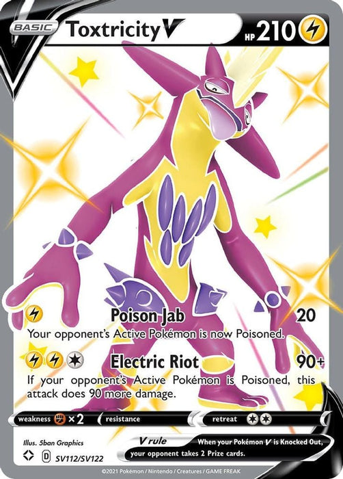 Toxtricity V (#SV112/SV122) (Shining Fates: Shiny Vault) Near Mint Holofoil