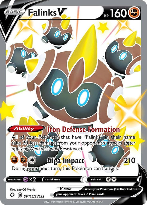Falinks V (#SV115/SV122) (Shining Fates: Shiny Vault) Near Mint Holofoil