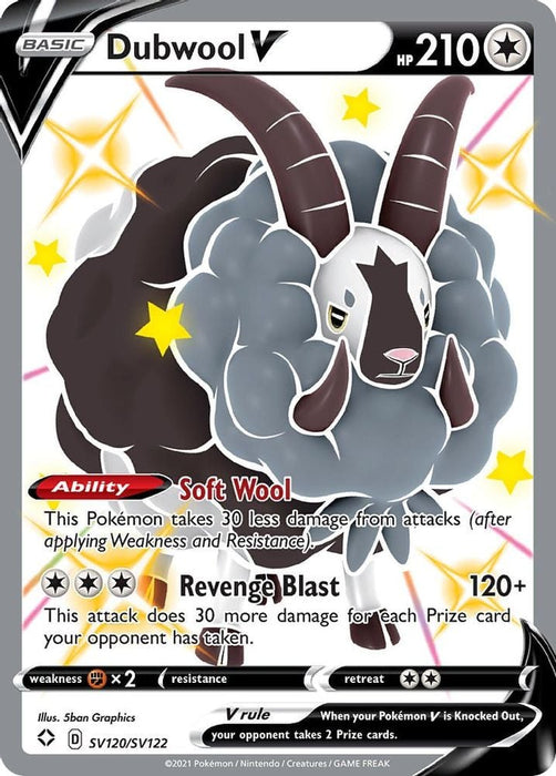 Dubwool V (#SV120/SV122) (Shining Fates: Shiny Vault)