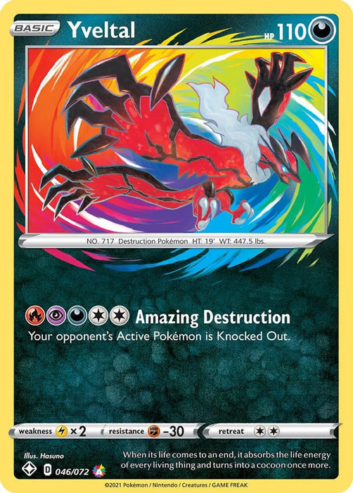 Yveltal (#046/072) (Shining Fates) Near Mint Holofoil