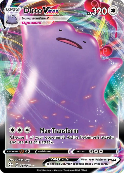Ditto VMAX (#051/072) (Shining Fates) Near Mint Holofoil