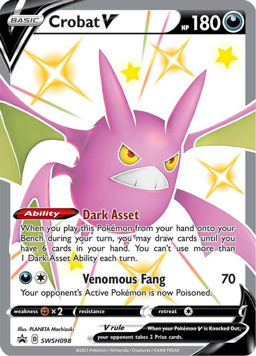 Crobat V - SWSH098 (#SWSH098) (SWSH: Sword & Shield Promo Cards)