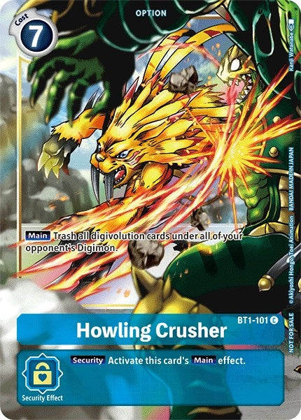 Image for Howling Crusher - BT1-101 (Dash Pack Ver. 1.5) (BT1-101 C) - Digimon Card Game