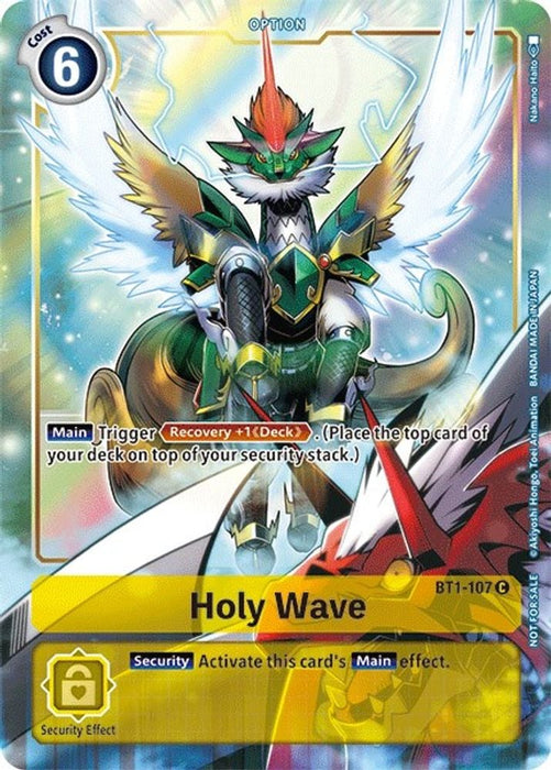 Holy Wave - BT1-107 (Dash Pack Ver. 1.5) (#BT1-107 C) (Release Special Booster 1.0) Near Mint Foil