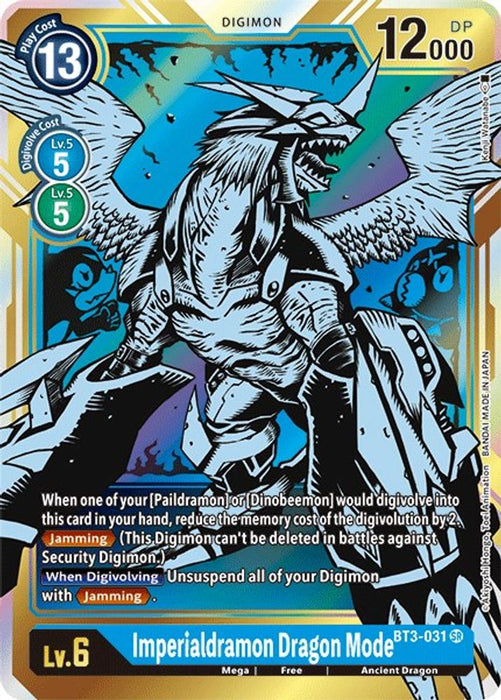 Imperialdramon Dragon Mode (Alternate Art) (#BT3-031 SR) (Release Special Booster 1.5) Near Mint Foil