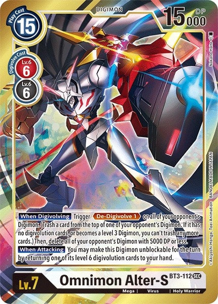 Image for Omnimon Alter-S (Secret Rare) (Alternate Art) (BT3-112 SEC) - Digimon Card Game