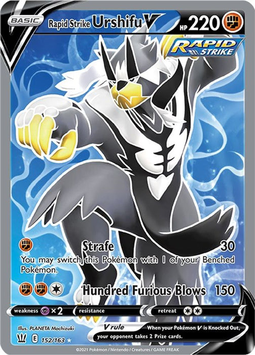 Rapid Strike Urshifu V (Full Art) (#152/163) (SWSH05: Battle Styles) Near Mint Holofoil