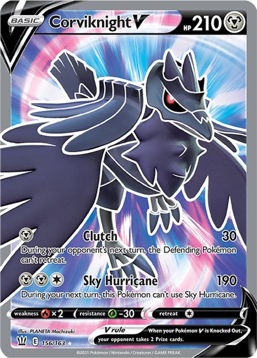 Corviknight V (Full Art) (#156/163) (SWSH05: Battle Styles) Near Mint Holofoil