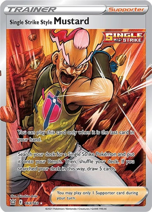 Single Strike Style Mustard Full Art (#163/163) (SWSH05: Battle Styles)