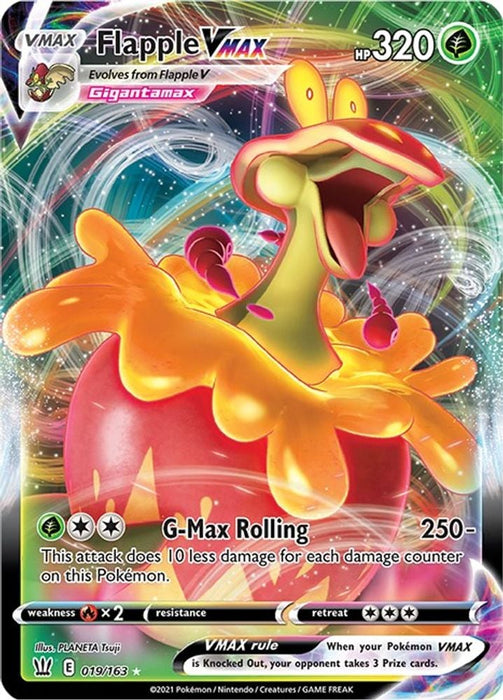 Flapple VMAX (#019/163) (SWSH05: Battle Styles) Near Mint Holofoil