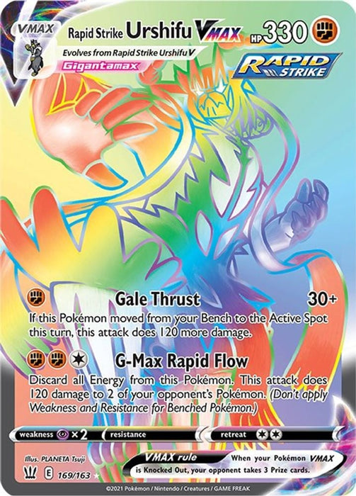 Rapid Strike Urshifu VMAX Secret (#169/163) (SWSH05: Battle Styles)