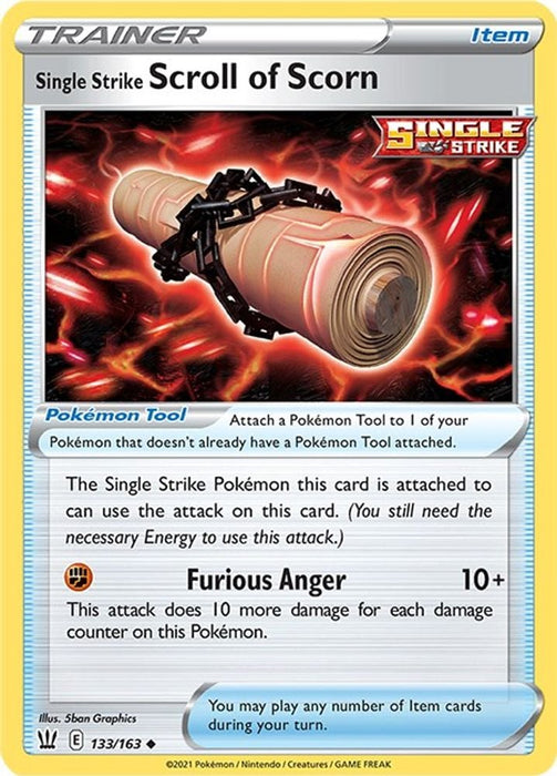 Single Strike Scroll of Scorn (#133/163) (SWSH05: Battle Styles) Near Mint