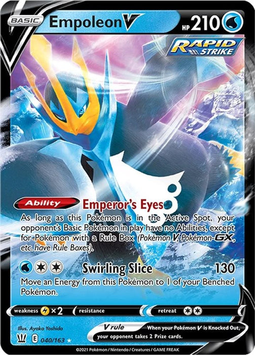 Empoleon V (#040/163) (SWSH05: Battle Styles) Near Mint Holofoil