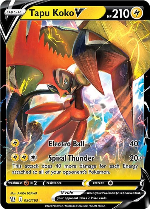 Tapu Koko V (#050/163) (SWSH05: Battle Styles)