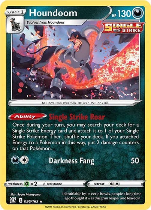 Houndoom (#096/163) (SWSH05: Battle Styles) Near Mint Reverse Holofoil