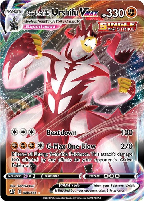 Single Strike Urshifu VMAX (#086/163) (SWSH05: Battle Styles) Near Mint Holofoil