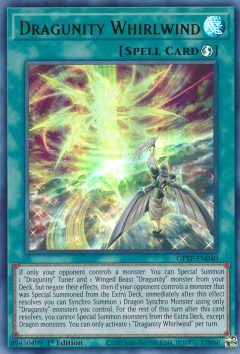 Dragunity Whirlwind (#GFTP-EN040) (Ghosts From the Past) Near Mint 1st Edition