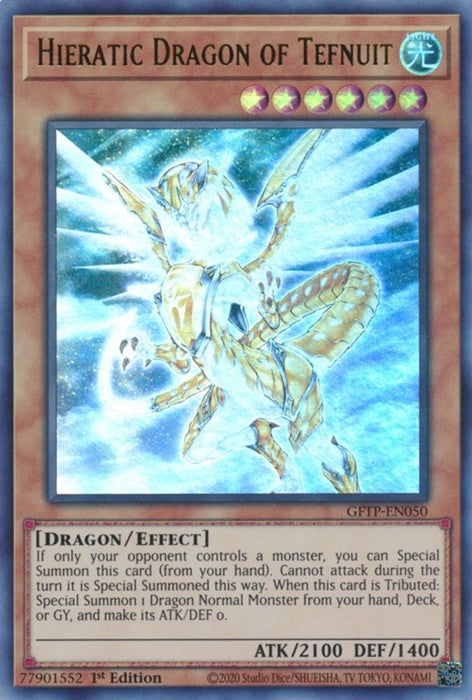 Hieratic Dragon of Tefnuit (#GFTP-EN050) (Ghosts From the Past) Near Mint 1st Edition