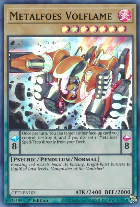 Metalfoes Volflame (#GFTP-EN103) (Ghosts From the Past) Near Mint 1st Edition