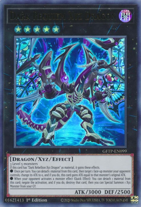 Dark Requiem Xyz Dragon (#GFTP-EN099) (Ghosts From the Past) Near Mint 1st Edition