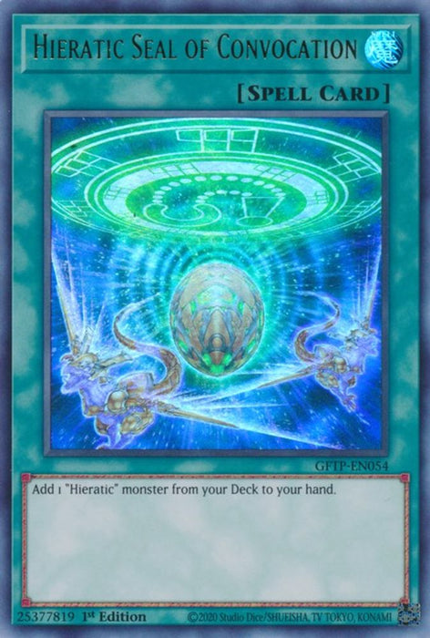 Hieratic Seal of Convocation (#GFTP-EN054) (Ghosts From the Past) Near Mint 1st Edition
