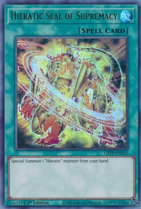 Hieratic Seal of Supremacy (#GFTP-EN055) (Ghosts From the Past) Near Mint 1st Edition