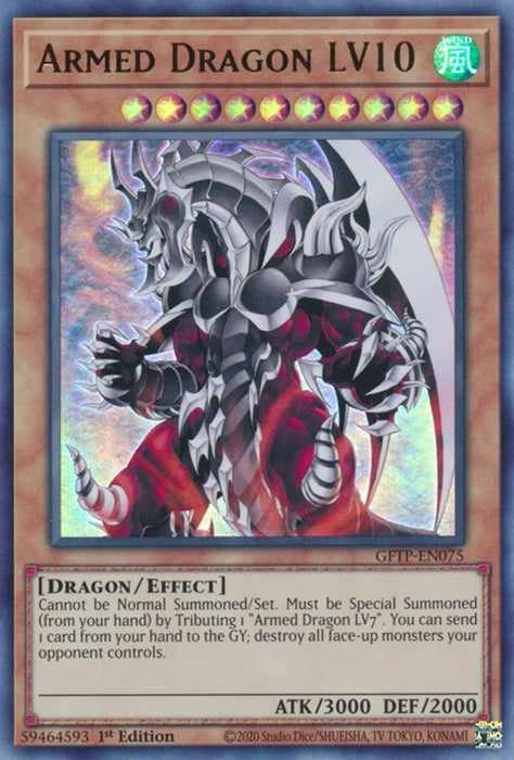 Armed Dragon LV10 (#GFTP-EN075) (Ghosts From the Past) Near Mint 1st Edition