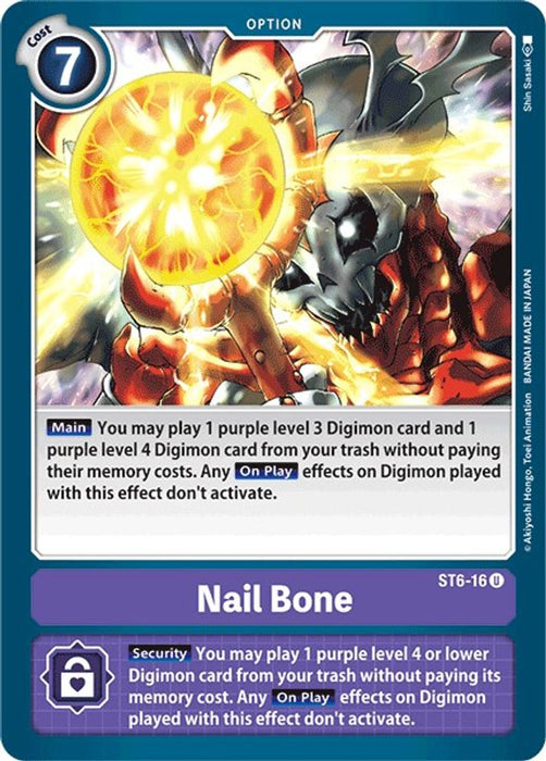 Nail Bone (#ST6-16 U) (Starter Deck 06: Venomous Violet) Near Mint