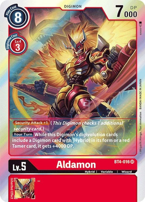 Aldamon (#BT4-016 SR) (Great Legend) Near Mint Foil