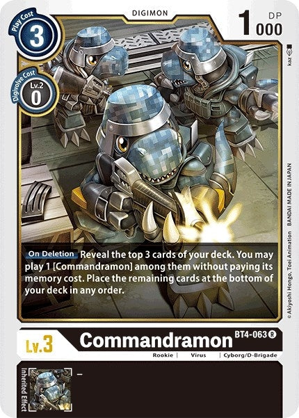 Image for Commandramon (BT4-063 R) - Digimon Card Game