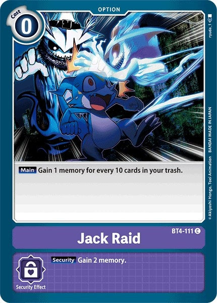 Image for Jack Raid (BT4-111 C) - Digimon Card Game