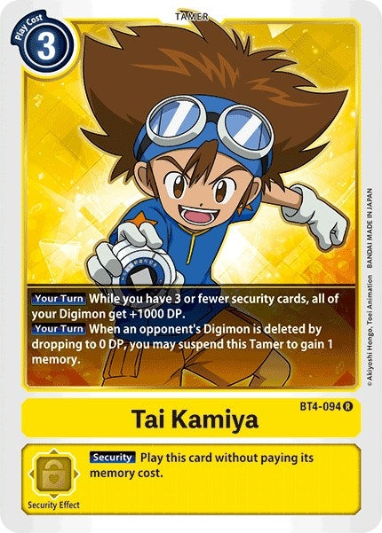Image for Tai Kamiya (BT4-094 R) - Digimon Card Game
