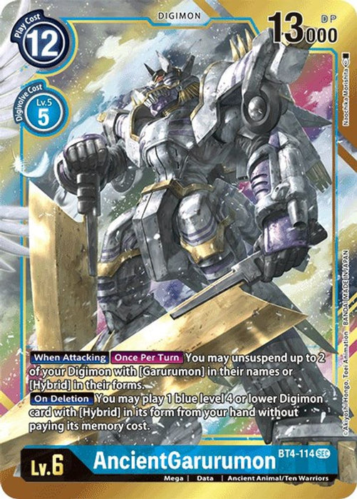 AncientGarurumon (Alternate Art) (#BT4-114 SEC) (Great Legend) Near Mint Foil